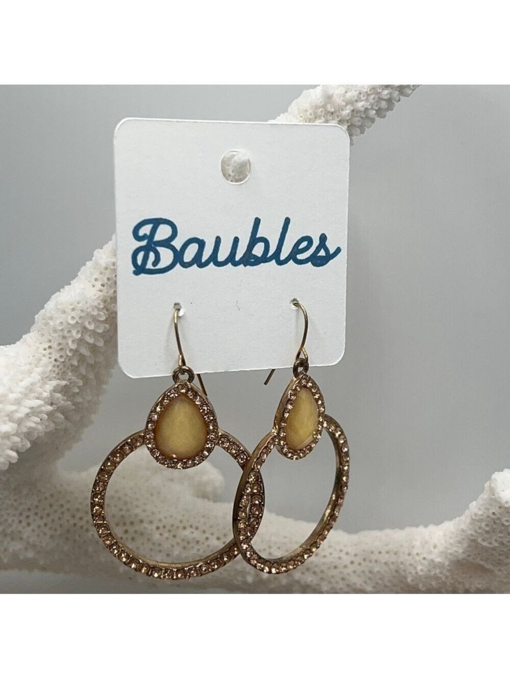 Baubles Austian Crystal Statement Earrings Gold